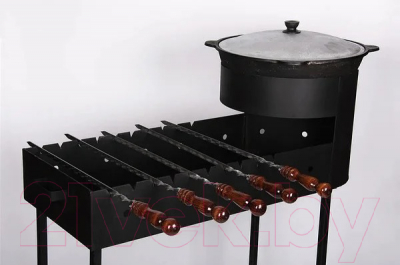 Мангал Grand Metall Invest разборный 3мм (8л, с подказанником)