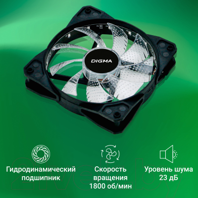 Вентилятор для корпуса Digma DFAN-FRGB2