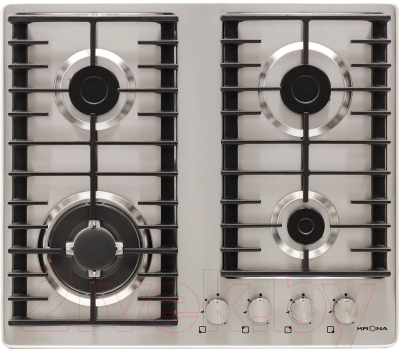 Газовая варочная панель Krona Hagel 60 IX W / КА-00006465 - фото