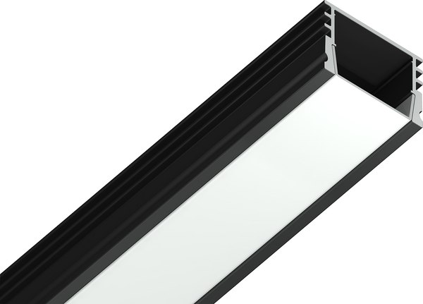 Профиль для светодиодной ленты Ambrella GP1750BK накладной - фото