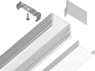 Профиль для светодиодной ленты Ambrella GP1750WH накладной