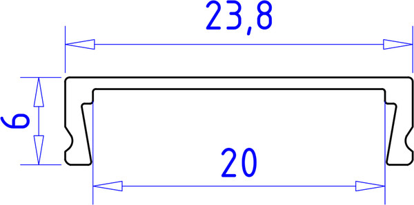 Профиль для светодиодной ленты Ambrella GP1800AL накладной