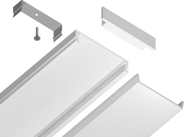 Профиль для светодиодной ленты Ambrella GP1800WH накладной