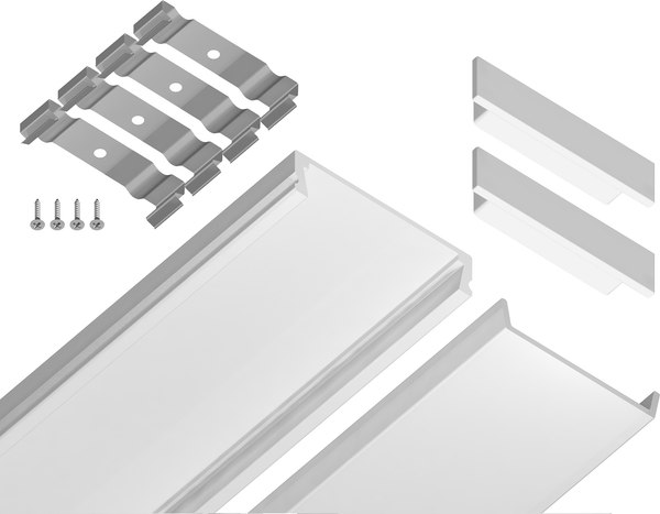 Профиль для светодиодной ленты Ambrella GP1800WH накладной