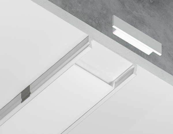 Профиль для светодиодной ленты Ambrella GP1800WH накладной