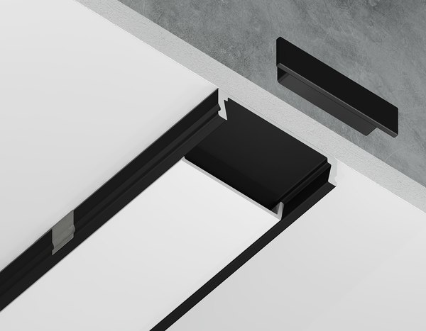 Профиль для светодиодной ленты Ambrella GP1800BK накладной