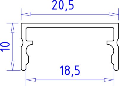 Профиль для светодиодной ленты Ambrella GP2001AL накладной
