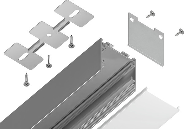 Профиль для светодиодной ленты Ambrella Profile System GP2500AL Алюминиевый