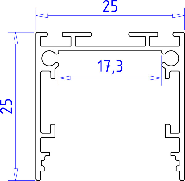 Профиль для светодиодной ленты Ambrella Profile System GP2500AL Алюминиевый
