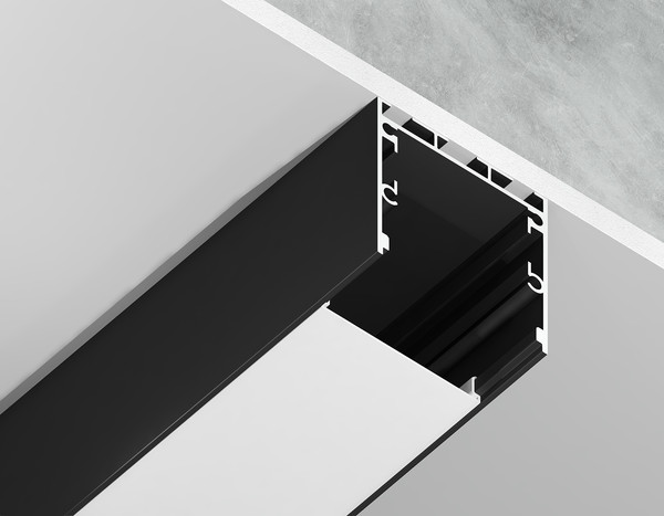 Профиль для светодиодной ленты Ambrella Profile System GP2550BK Алюминиевый