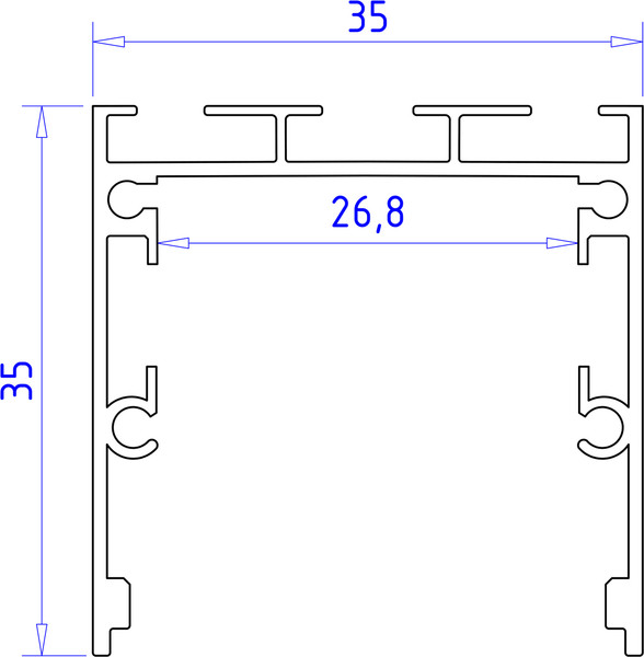 Профиль для светодиодной ленты Ambrella Profile System GP2550BK Алюминиевый