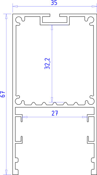 Профиль для светодиодной ленты Ambrella Profile System GP3000AL Алюминиевый