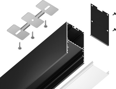 Профиль для светодиодной ленты Ambrella Profile System GP3000BK Алюминиевый