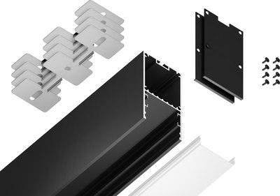 Профиль для светодиодной ленты Ambrella Profile System GP3000BK Алюминиевый