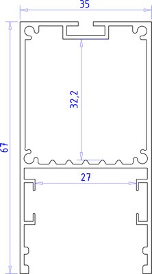 Профиль для светодиодной ленты Ambrella Profile System GP3000BK Алюминиевый