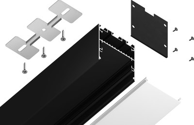 Профиль для светодиодной ленты Ambrella Profile System GP3050BK Алюминиевый