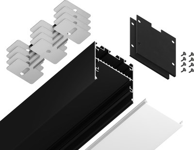 Профиль для светодиодной ленты Ambrella Profile System GP3050BK Алюминиевый