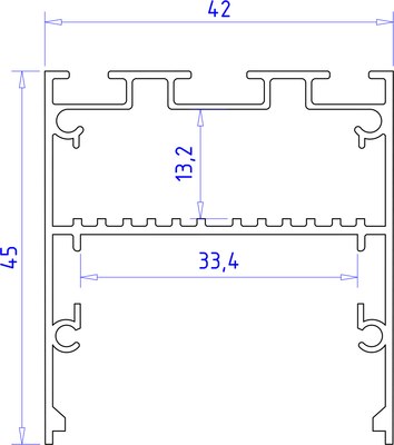 Профиль для светодиодной ленты Ambrella Profile System GP3050BK Алюминиевый