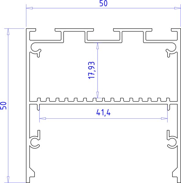 Профиль для светодиодной ленты Ambrella Profile System GP3100BK Алюминиевый