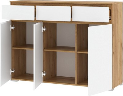 Тумба Памир Гретта 3С3Я (крафт золотой/белый)