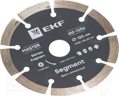 Отрезной диск алмазный EKF Segment dd-125s