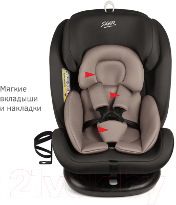 Автокресло Siger Престиж Isofix Lux / KRES3944 (мокко)