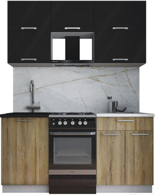 Кухонный гарнитур Интерлиния Мила Gloss 50-16 - фото