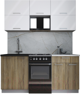 Кухонный гарнитур Интерлиния Мила Gloss 50-17 - фото