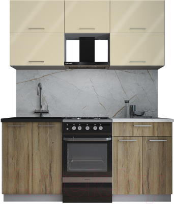 Кухонный гарнитур Интерлиния Мила Gloss 50-17 - фото