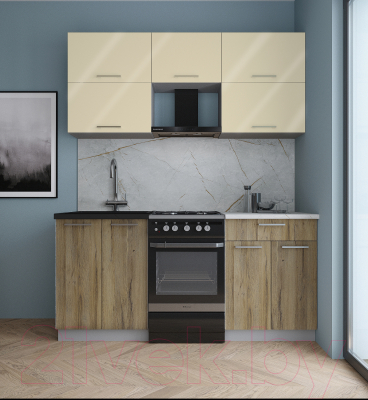 Кухонный гарнитур Интерлиния Мила Gloss 50-17