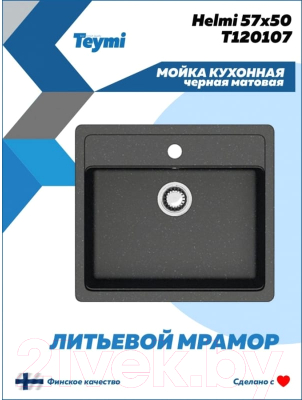 Мойка кухонная Teymi Helmi 57x50 / T120107