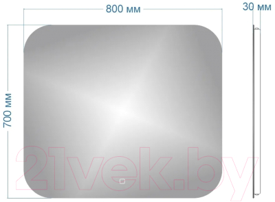 Зеркало Teymi Solli Oreol 80x70 / T20226S