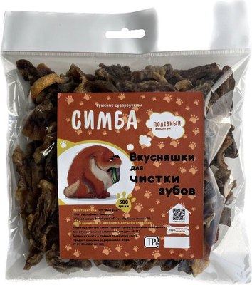 Лакомство для собак Симба Губа говяжья сушеная Кусочки - фото