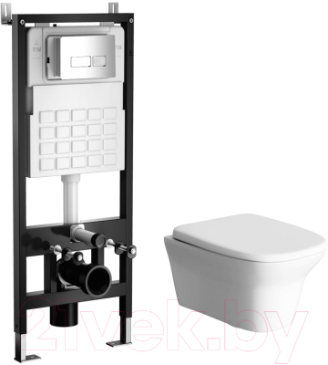 Унитаз подвесной с инсталляцией Wave Stone / 553961 - фото