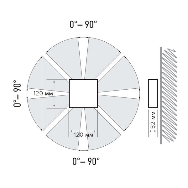 Бра уличное JAZZway PWL-120120/0-90D / 5045743