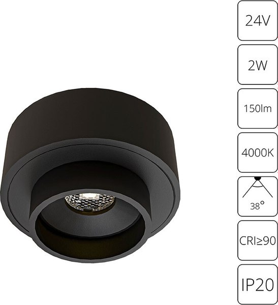 Точечный светильник Arte Lamp Presto A6183PL-1BK