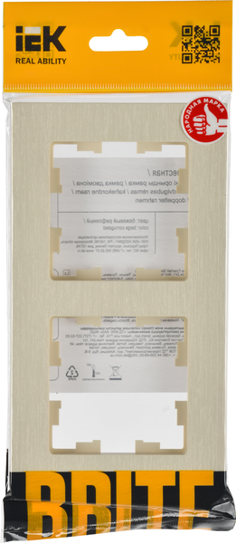 Рамка для выключателей и розеток IEK Brite BR-M22-51-K10