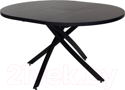 Обеденный стол M-City Дарио D110 раскладной / 464M05639 (черный стекло/черный) - фото