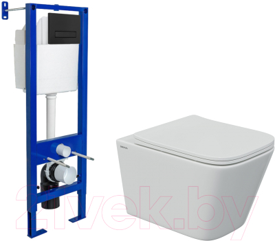 Унитаз подвесной с инсталляцией Berges Атом Line / 043345 - фото