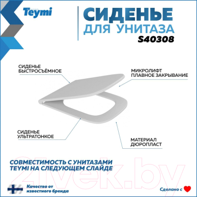 Сиденье для унитаза Teymi S40308