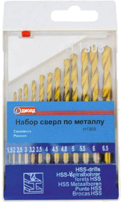 Набор сверл Диолд Н 1303 / 90014005 - фото