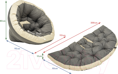 Бескаркасное кресло-трансформер Mio Tesoro 4с0013тр