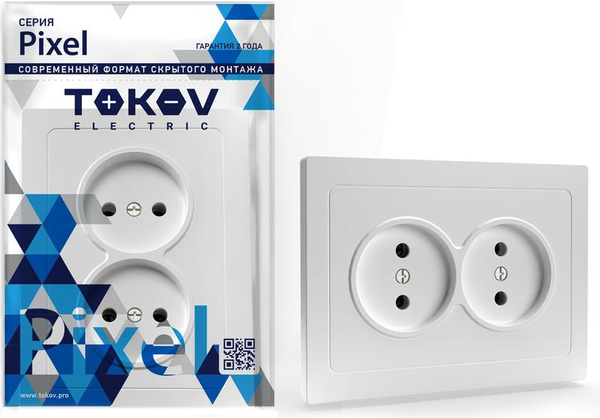 Розетка Tokov Electric Pixel TKE-PX-R2F-C01