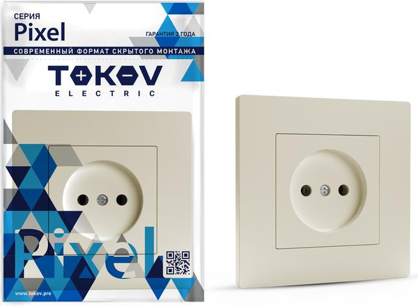 Розетка Tokov Electric Pixel TKE-PX-R1F-C02