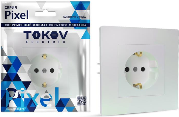 Розетка Tokov Electric Pixel TKE-PX-R1FZSF-C04