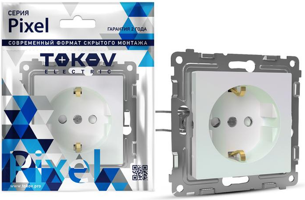 Розетка Tokov Electric Pixel TKE-PX-R1Z-C04