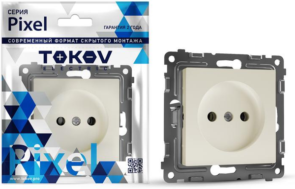 Розетка Tokov Electric Pixel TKE-PX-R1-C02