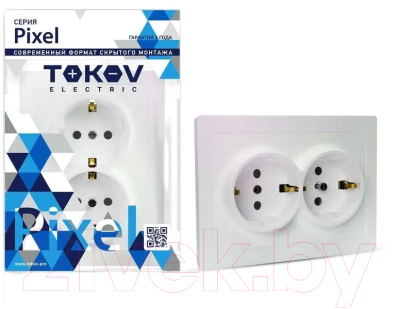 Розетка Tokov Electric Pixel TKE-PX-R2FZSF-C04