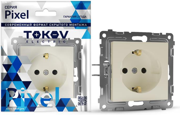Розетка Tokov Electric Pixel TKE-PX-R1Z-C02