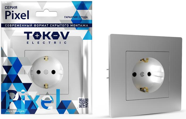 Розетка Tokov Electric Pixel TKE-PX-R1FZSF-C03